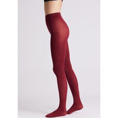 Feinstrumpfhose YSABEL MORA "TIGHTS BASIC COLLECTION", Damen, Gr. L, rot (maroon), Obermaterial: 85% Polyamid, 15% Elasthan, unifarben, Strumpfhosen Feinstrumpfhose, starke Strumpfhose im zarten Look