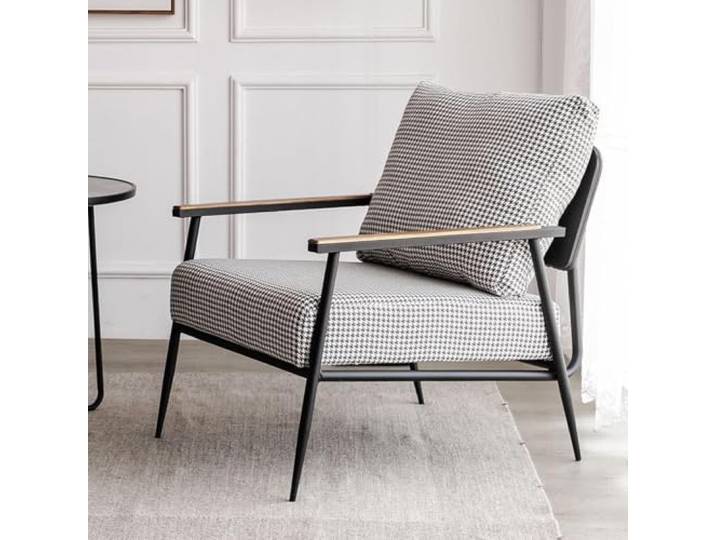 Sessel Retro Wohnzimmer Ohrensessel Polsterstuhl mit Massivholz,Lesesessel Vintage Relaxsessel Einzelsofa for Wohnzimmer/Schlafzimmer/Empfangsbereich/Café(A)