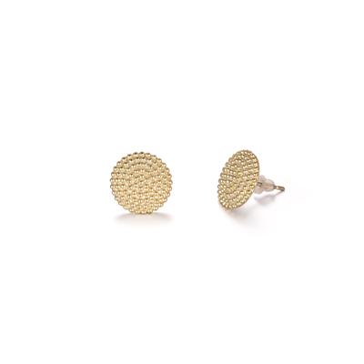 Paar Ohrstecker FIRETTI "Schmuck Geschenk Edelstahl Ohrschmuck Ohrringe Münze Kügelchen", gold (gelbgoldfarben), Ohrringe, Damen, Edelstahl