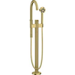 Hansgrohe AXOR One Wannenmischer bodenstehend, Brushed Brass, Ausladung 220 mm