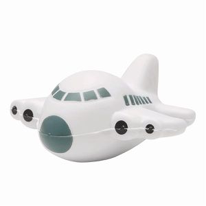 Böttcher-AG Stressball Take Off, weiß/grau, ø 9cm, Flugzeug