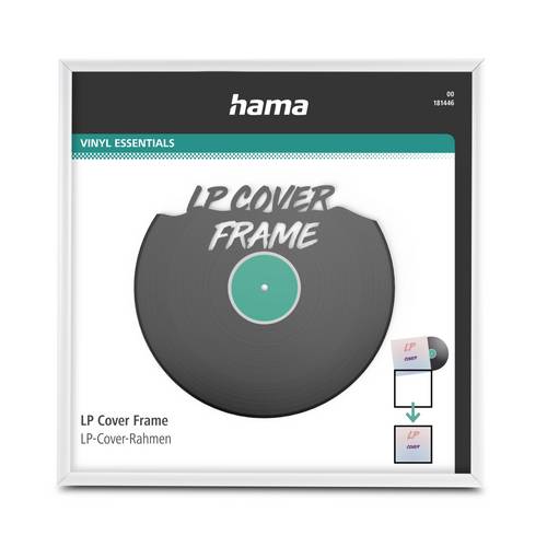 Hama 00181446 LP-Cover-Rahmen, Aluminium, Weiß, 31,5 x 31,5cm