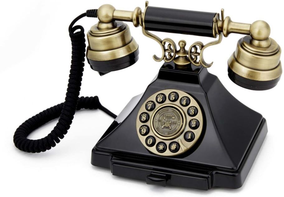 GPO Retro Design Téléphone analogique duke Noir 15x15x15cm