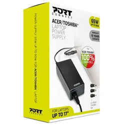 Port Designs 900093-ACTO Netzteil & Spannungsumwandler Drinnen 65 W Schwarz