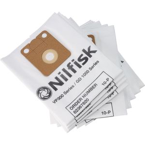 Nilfisk Staubsaugerbeutel 82367820, für Staubsauger Saltix 10, VC300, VP300 & VP400, 10 Stück