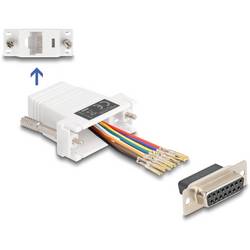 Delock 67111 VGA / RJ45 Adapter [1x D-SUB-Stecker 15pol. - 1x RJ45-Buchse] Weiß