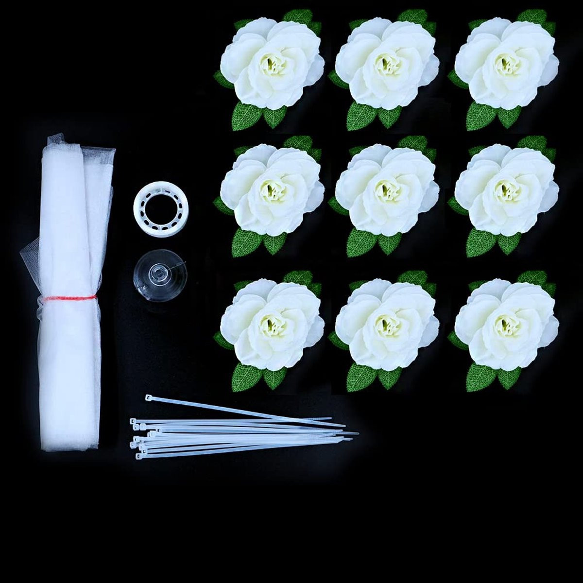 Dailygoods Luxe Rozen Auto Decoratie - Waterdichte Auto Hanger voor Bruiloften