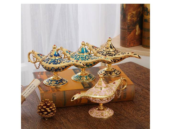 35cm, lampe, accessoires pour la maison, Style russe, décoration de salon, artisanat rétro en alliage de Zinc, cadeau d'anniversaire