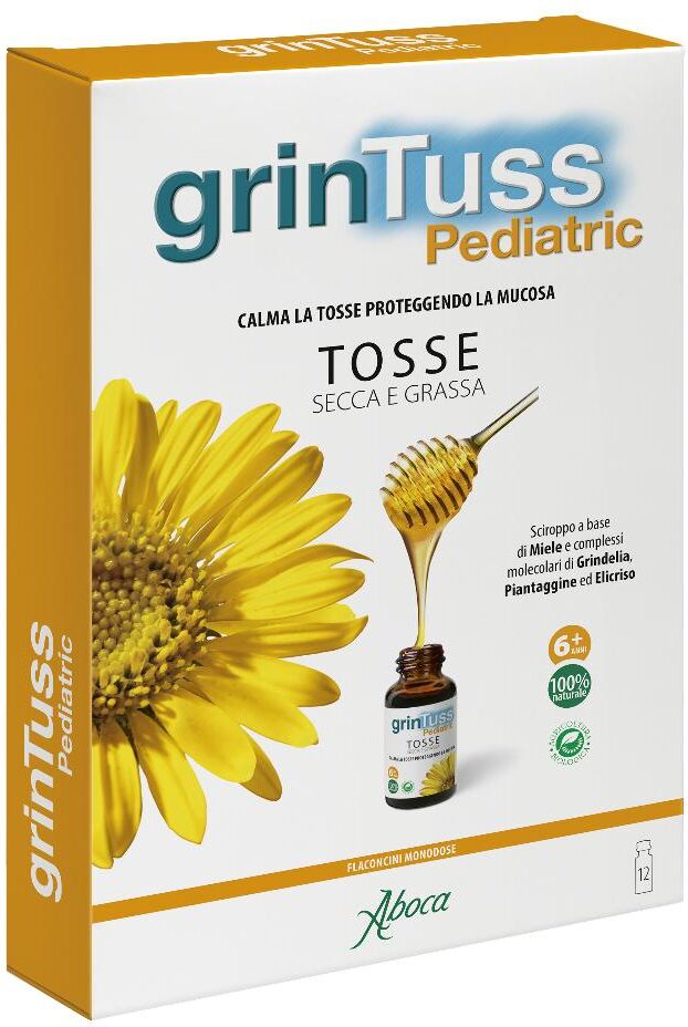 ABOCA SpA SOCIETA' AGRICOLA Aboca Grintuss Pediatric Sciroppo Tosse Bambini, 12 Flaconcini