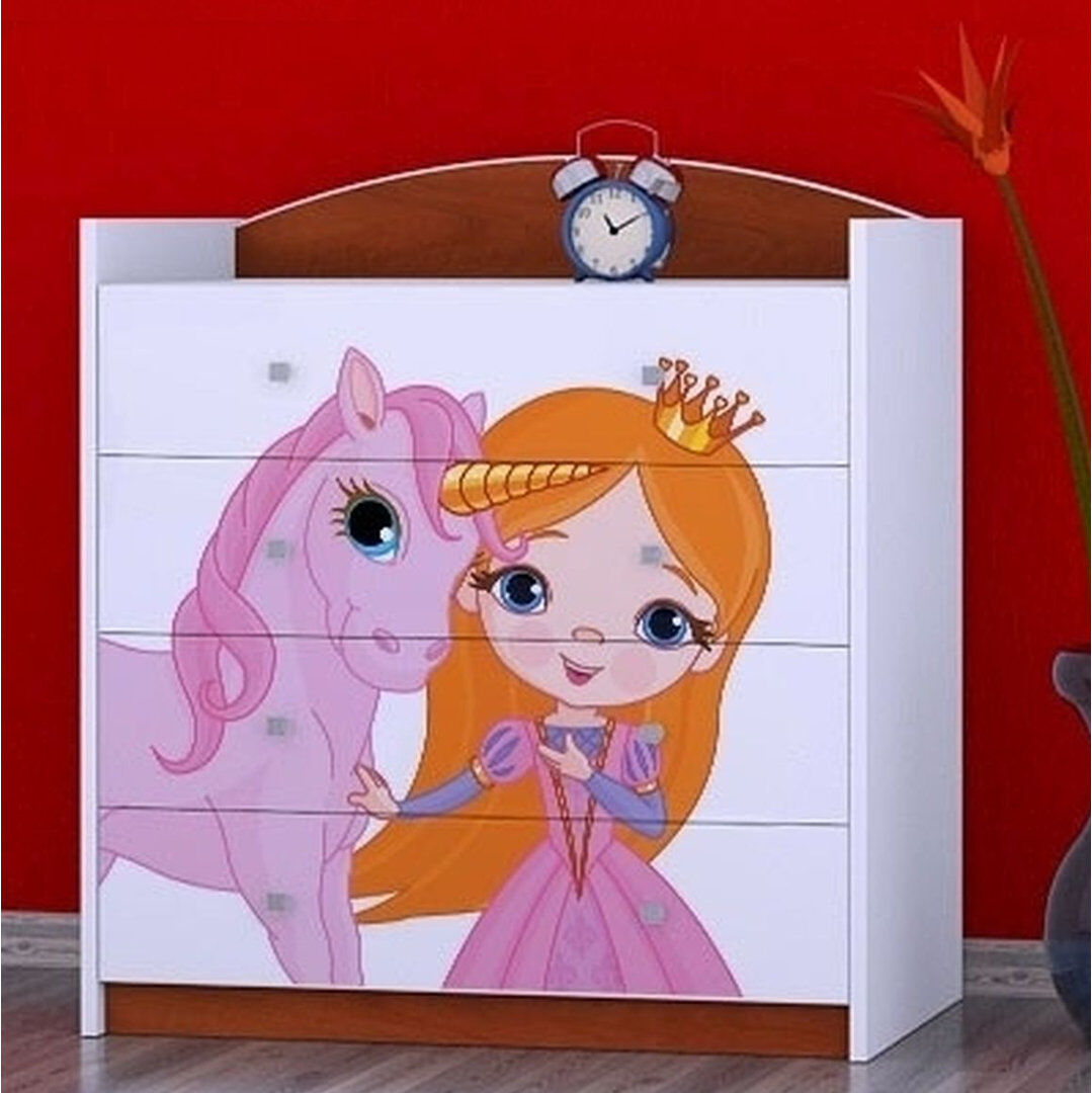 Zoomie Kids Kilding 4 - Drawer Kids Dresser Brown 100cm H X 88cm W X 44cm D