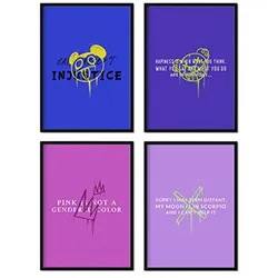 POSTER Set mit 4 Reflexion A3 Rahmenlos