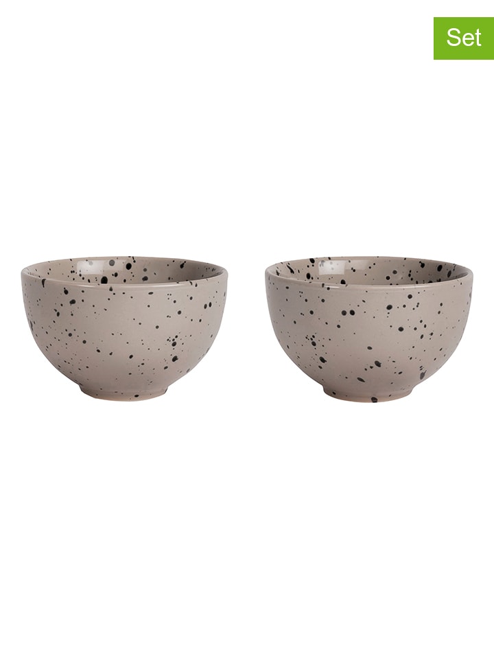 Sagaform 2er-Set: Servierschalen in Grau - Ø 12 cm - onesize