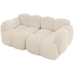 2-SITZER modulares Sofa Miko-S1 214x118x75 cm Beige Cord