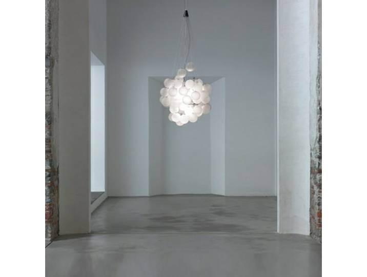 Stochastic 72 Pendelleuchte 2700K Opal Weiß - Luceplan - Wohnzimmer - Glas