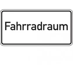 Dreifke® Aufkleber | Hinweisschild, Fahrradraum, 100 x 200 mm - 200x100 mm Folie selbstklebend