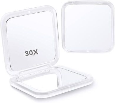 Fusion Finds Magnifying Travel Makeup Mirror Compact Folding Pocket Cosmetic Mirror white