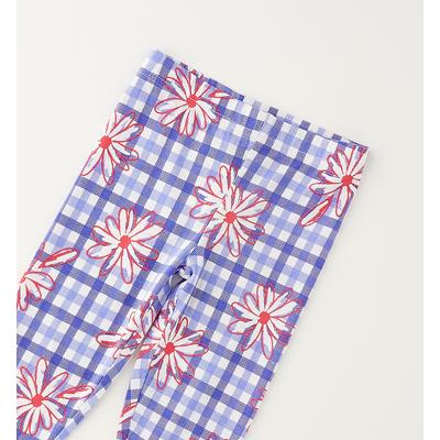 Leggings IDO "BABY GIRL SHORT", Mädchen, Gr. 5A, EURO-Größen, bunt (light blau, fuchsia), 94% Baumwolle, 6% Elasthan, Hosen Leggings