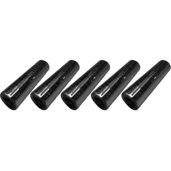 5 Rollen Papier Luftschlangen schwarz metallic