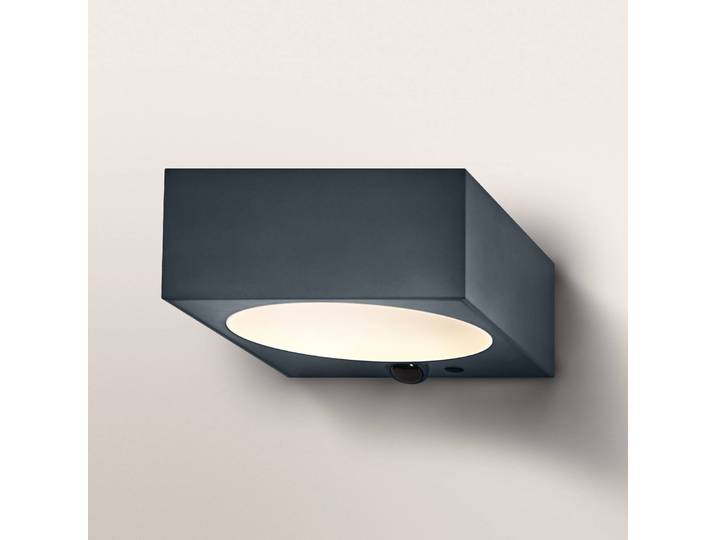 OSRAM Solar-Wandlampe ENDURA STYLE DOWN, grau, Sensor, IP65 dimmbar, alu / grau / zink, Kunststoff, Modern, Wandlampe