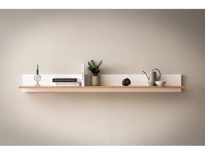Wandboard Spanplatte, beschichtet Weiß 180 x 20 x 18cm