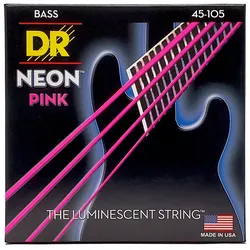 DR Strings Neon Pink NPB-45 - Saiten E-Bass
