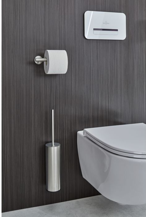 Herzbach Living Papierrollenhalter 36.814000.1.14 Wandmontage, runde Rosette, Edelstahlfinish