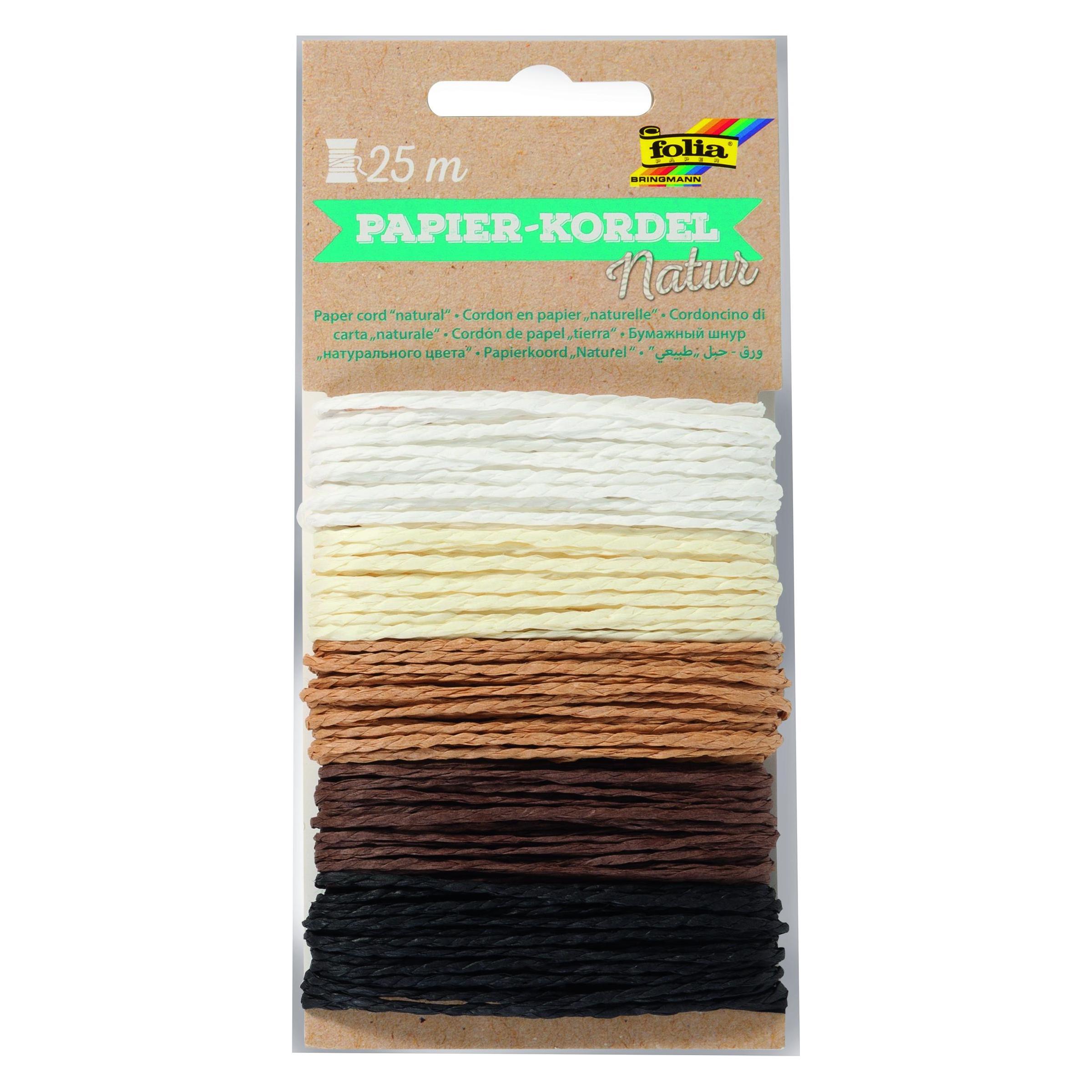Magni Papierkordel Natur 5 Farben sort. 5m (5x) (12220)