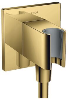 Hansgrohe Axor Portereinheit 36734990 eckig, mit Rückflussverhinderer, integrierte Haltefunktion, polished gold optic
