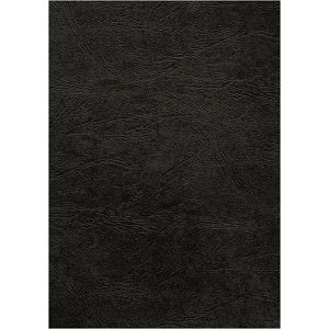 Fellowes Einbanddeckel 53704 Delta, schwarz, 250 g/m² Karton mit Lederstruktur, A4, 100 Stück