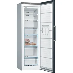 Bosch Serie 4, Freistehender Gefrierschrank, 186 x 60 cm, Schwarz GSN36VBEP