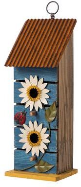 Glitzhome Hanging Distressed Solid Wood Birdhouse