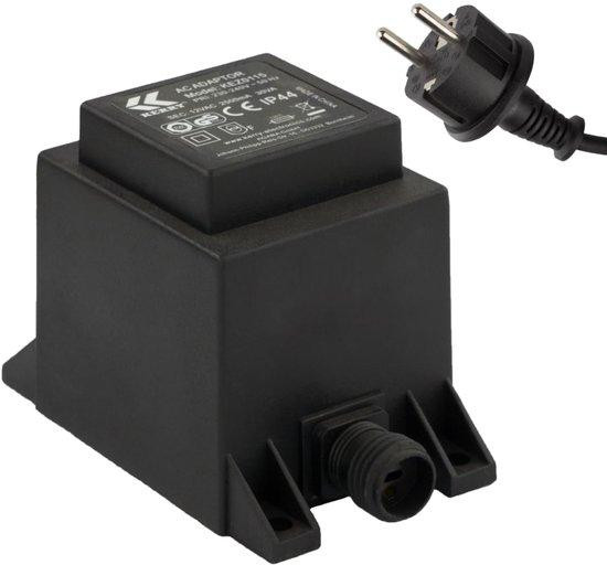 Transformator 30 VA voor 12V AC Verlichting en Pompen met IP44 Bescherming
