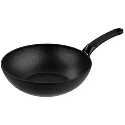 Fissler Wokpfanne adamant 28cm, Pfanne + Kochtopf, Schwarz, Braun, Grau