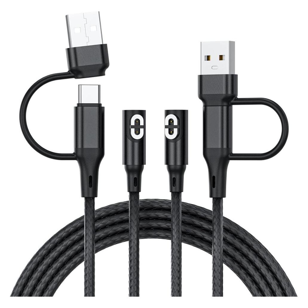 PowerGuard 2-in-1 USB-C, USB-A zu Shokz OpenRun Kopfhörer Ladekabel (Shokz OpenRun, Shokz OpenRun Mini, Shokz OpenRun Pro, Shokz OpenRun Pro Mini) (00035225)