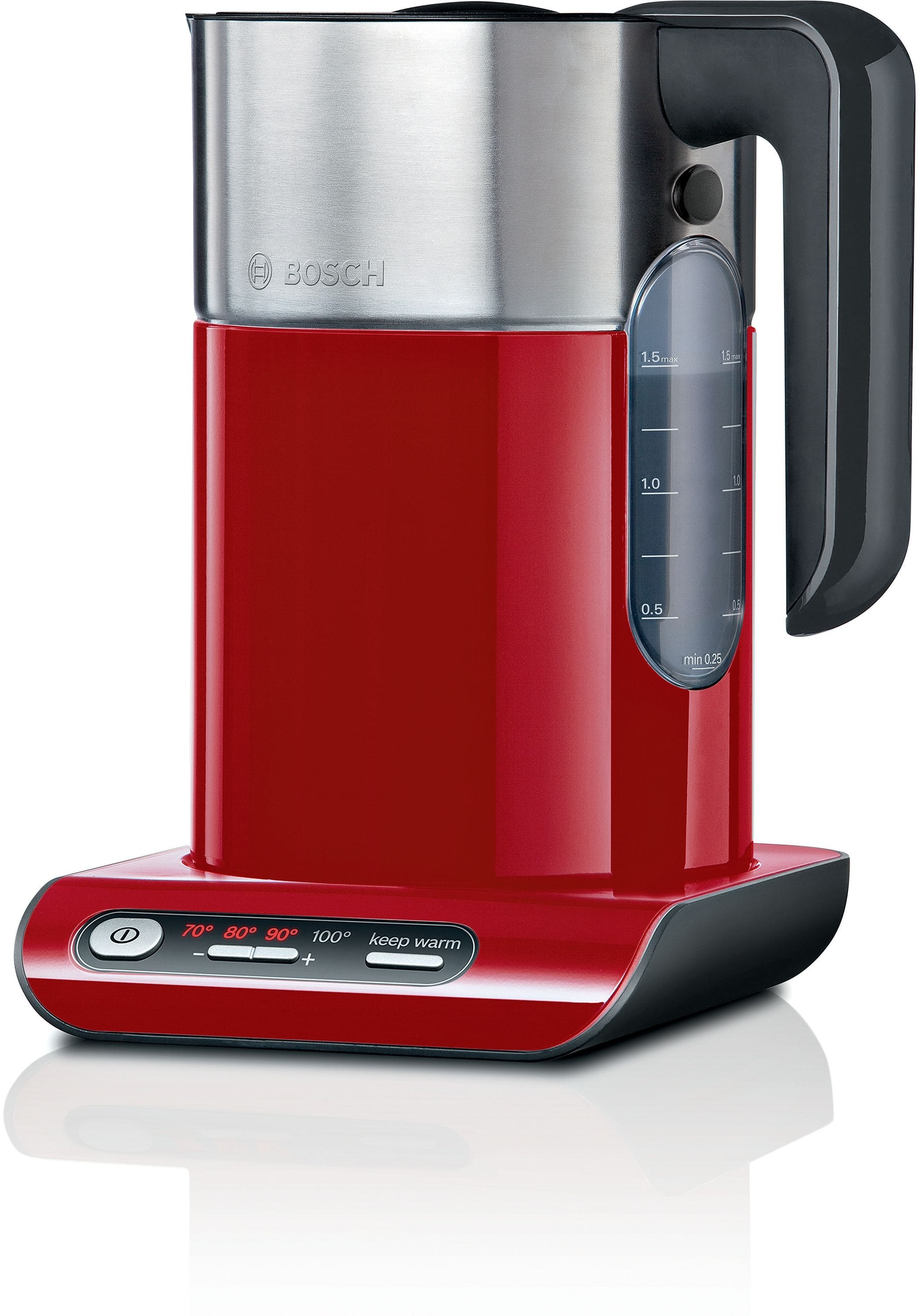 Bosch TWK8614P Styline 1,5 l Wasserkocher 2400 W (Rot)