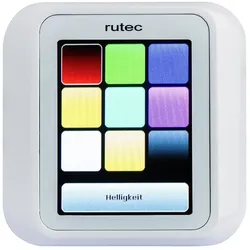 Rutec TFT LED RGB+W DMX Touchscreen, mit Alpha Nea Rahmen, 3-30V DC (exkl. BG), weiß, statisch, IP20 RU-88458