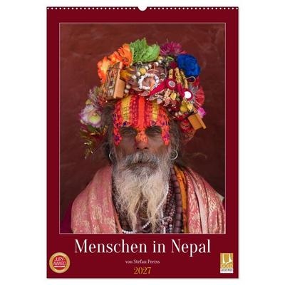 Menschen in Nepal (Wandkalender 2027 DIN A2 hoch), CALVENDO Monatskalender