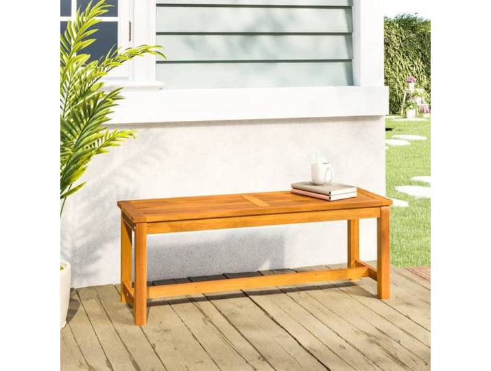 Bonne qualité - Banc de jardin 110x35x45 cm - haut de gamme - bois massif d'acacia14566