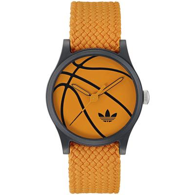 Quarzuhr ADIDAS ORIGINALS "GAME ONE", orange (orange, orange), Armbanduhren, Damen, schwarz, Quarzuhr, Armbanduhr, Herrenuhr, Damenuhr,Nylonarmband,wasserabweisend bis 5 bar