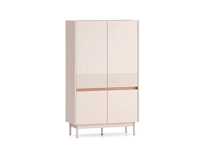 Petits-meubles Sideboard Connie Kaschmir und Holz, 91.9x155.8x40 cm, Kleinmöbel, Kommoden, Sideboards