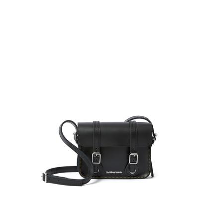 Satchel DR. MARTENS, Damen, Gr. B/H/T: 18cm x 12,5cm x 5cm, schwarz, Leder, Taschen, Unisex Umhängetasche, Schultertasche mit Logo, 7" Satchel Bag