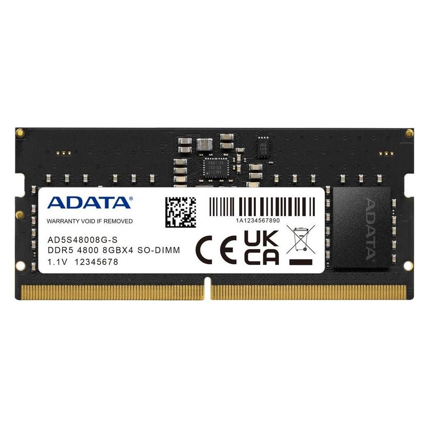 Adata AD5S48008G-S Speichermodul GB DDR5 ECC (1 x 8GB, 4800 MHz, DDR5-RAM, SO-DIMM) (AD5S48008G-S)