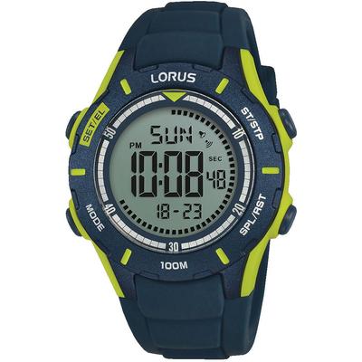 Chronograph LORUS, blau (blau, grau), Armbanduhren, Herren, blau, Chronograph, Armbanduhr, Quarzuhr, Herrenuhr, digital, bis 10 bar wasserdicht