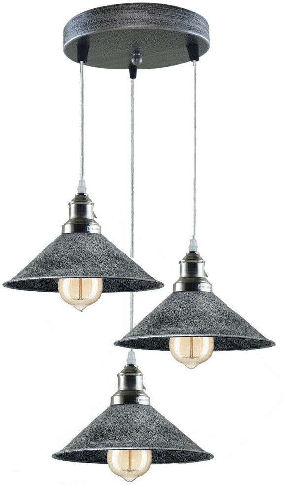 Rio Vanita 3 - Light Pendant Brushed Silver 124cm W X 124cm D
