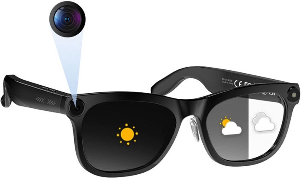 INF KI-Smartbrille mit photochromatischen Gläsern, 8MP Kamera, 4GB, Bluetooth 5.4 – kompatibel mit ChatGPT