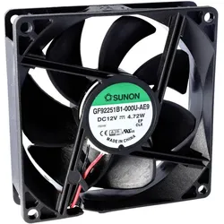 Sunon Lüfter 24V 92x25 K 127.3m3/h 47dBA IP68 (92 mm, 1x), PC Lüfter, Schwarz
