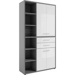 Manjana Aktenschrank Kombination-Glas- TEXAS - B/H/T ca. 116.50x215.40x40.00