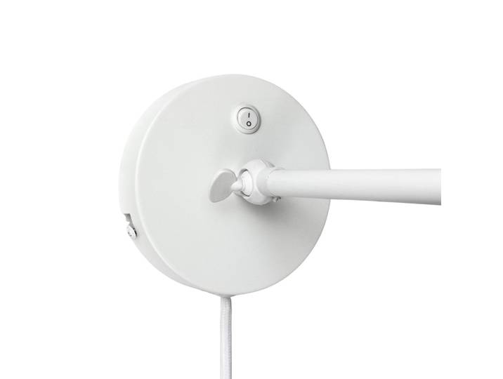 Applique murale Futura, blanche, 15 W, câble, métal - Dyberg Larsen - Salon / séjour - Scandinave - Rond
