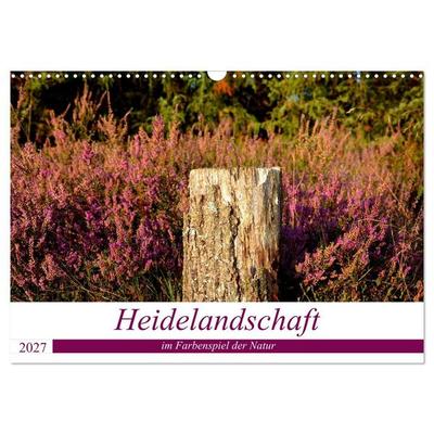 Heidelandschaft im Farbenspiel der Natur (Wandkalender 2027 DIN A3 quer), CALVENDO Monatskalender