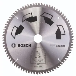 Bosch Kreissägeblatt SPECIAL D= 250 mm, Bohrung= 30 mm, Z= 80 - 2609256896